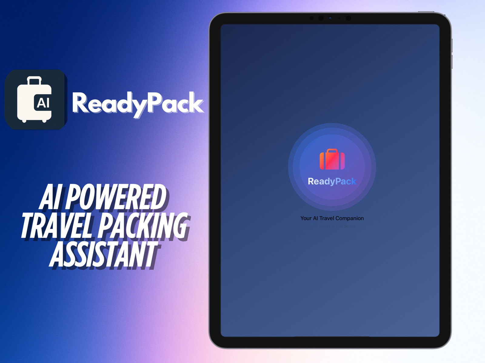 ReadyPack -AI Travel Checklist ipad screenshot 1
