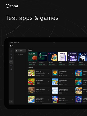 Total: Get paid to train AI iPad screenshot