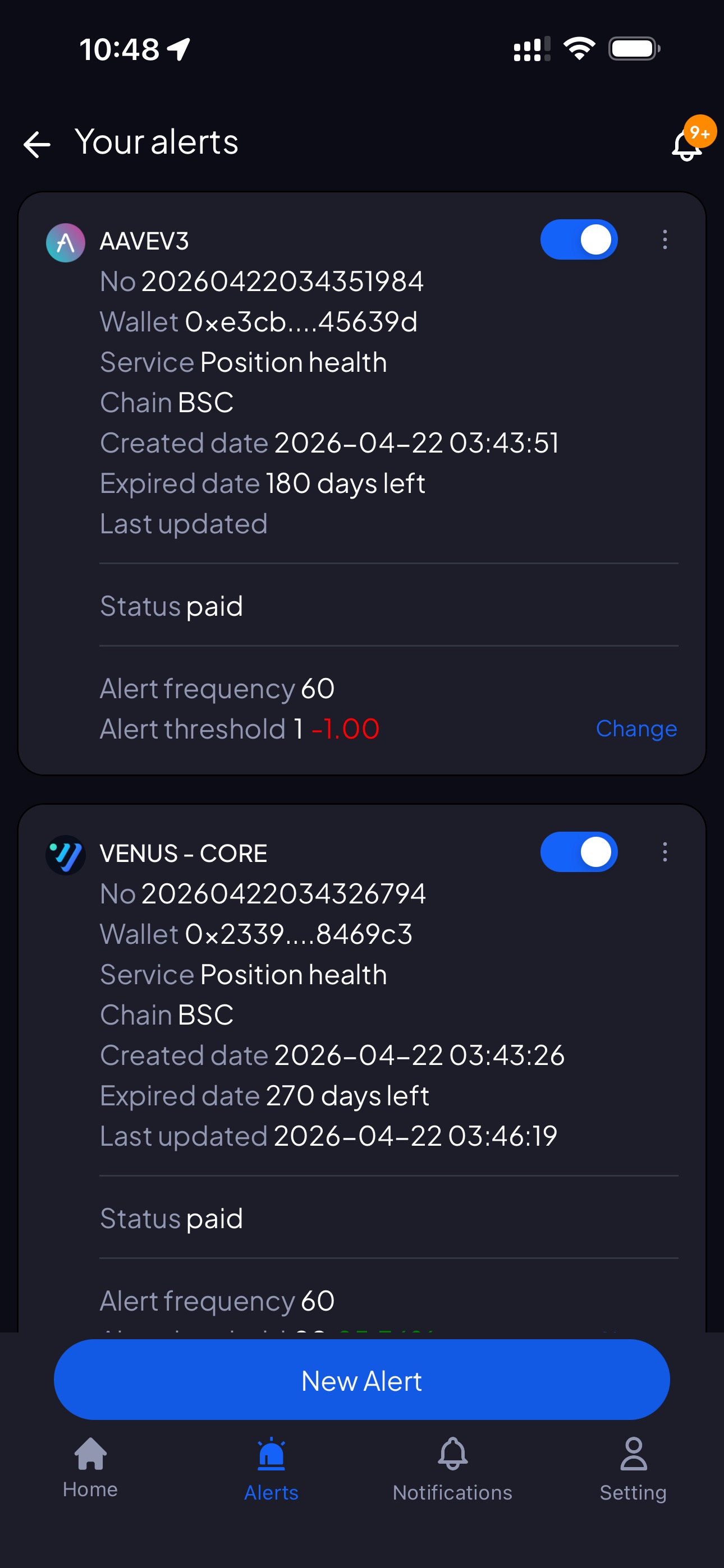 Screenshot 3 of DefiNotify: DeFi Alerts