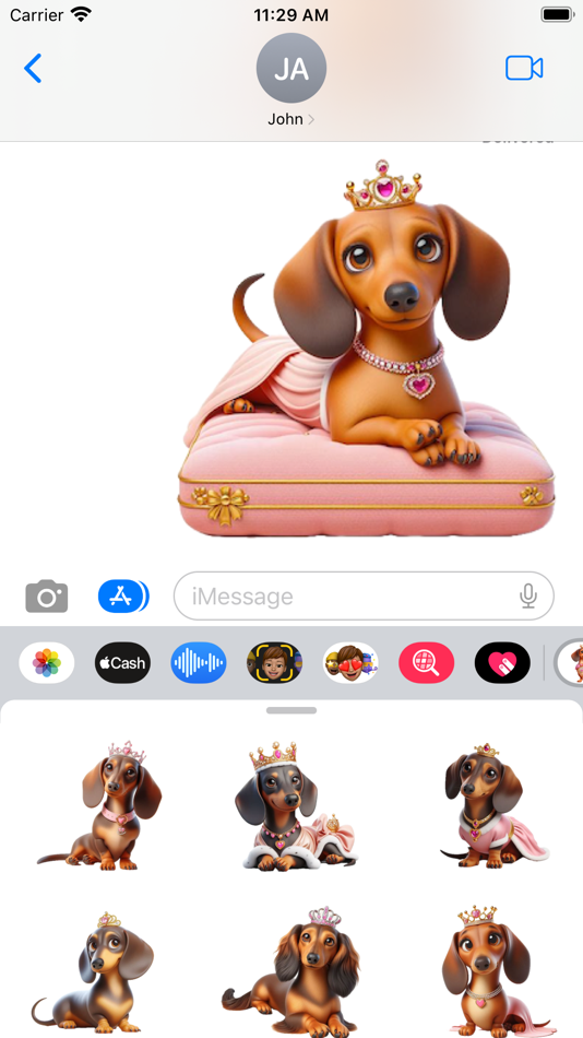 #6. Princess Dachshund Stickers (iOS) بواسطة: Paul Scott
