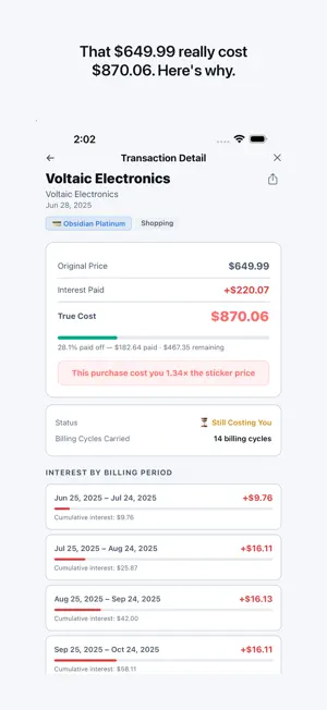 Pay Down: Credit Card Interest screenshot 1