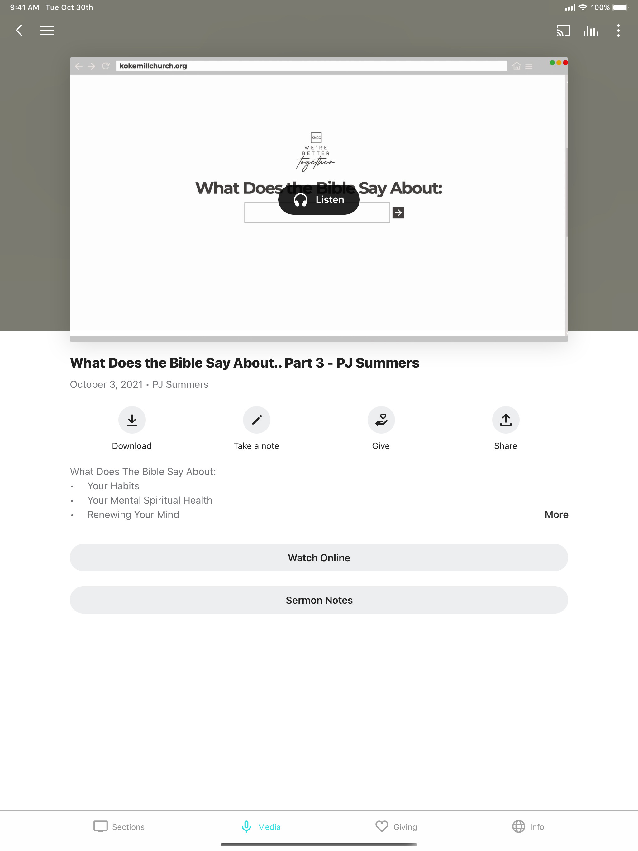 Koke Mill Christian Church screenshot 6
