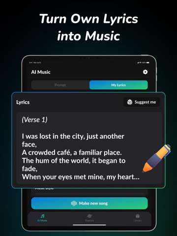AI Song Maker ~ SuperAI Music iPad screenshot