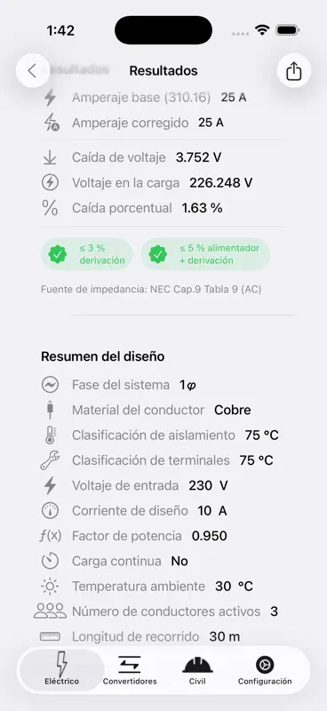 calculadora electrica screenshot 3 of 10