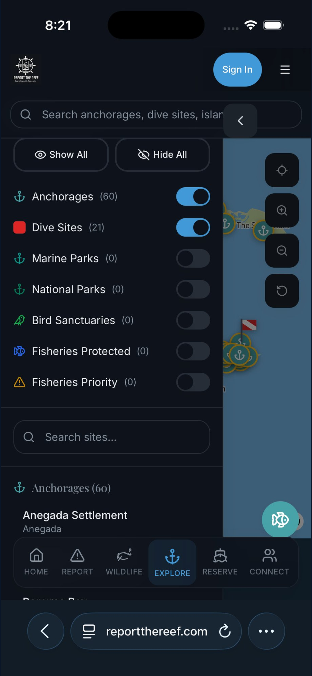 Report The Reef screenshot 5