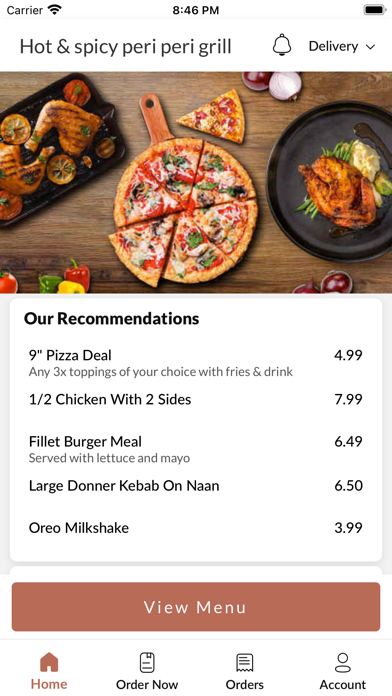 Hot and spicy peri peri grill Screenshot