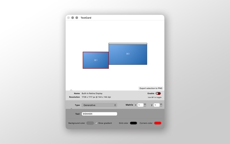 TestCard app screenshot