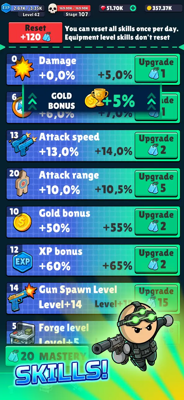 Idle Squad Tactics iOS Mod IPA screenshot 3 - iOS game interface