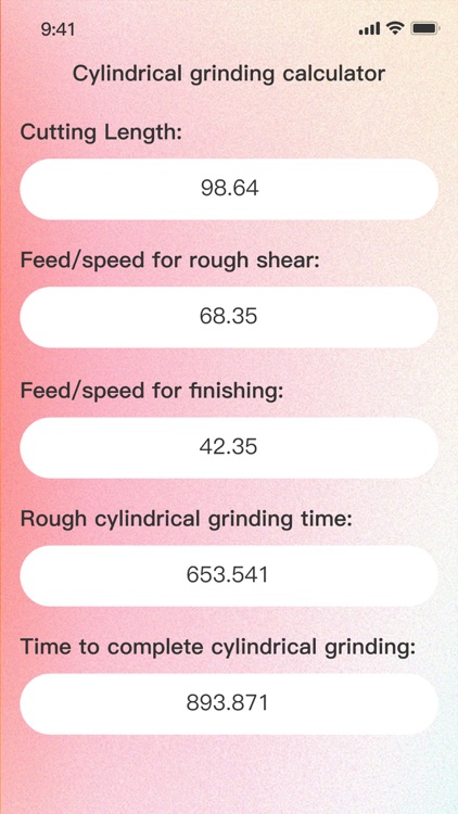 Cylindrical Grinding Calc