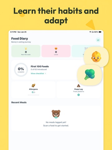 Benny Bites - Baby Food Guide iPad screenshot