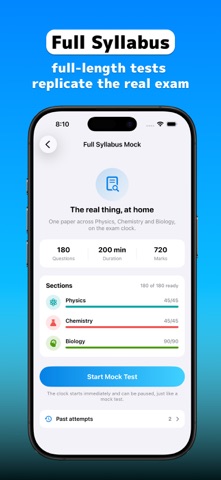 NEET Preparation - Test & PYQs iPhone screenshot