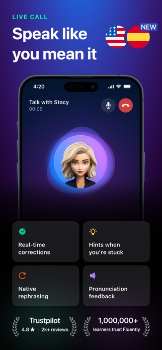 Fluently: AI Language Learning Screenshot 1 of 9