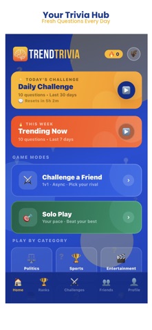 Trend Trivia iPhone screenshot