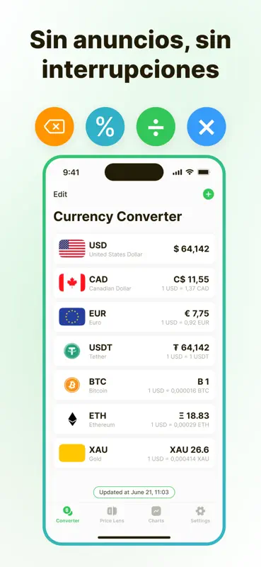 Convertidor de moneda - Moneta screenshot 3 of 6