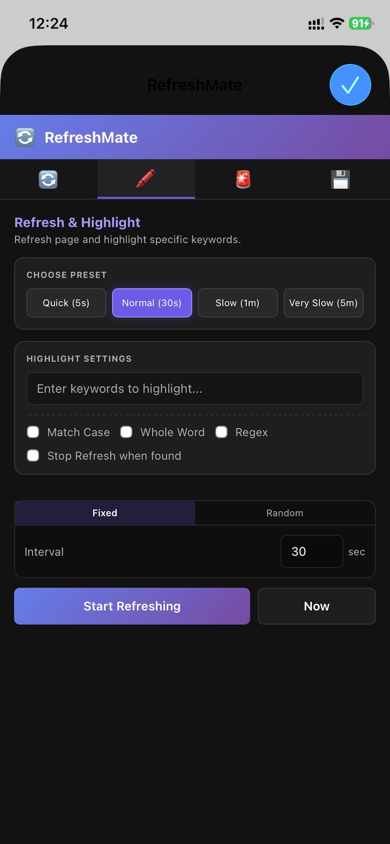 RefreshMate screenshot 2