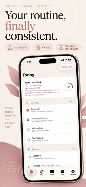 Preen: Skincare Routine screenshot 1