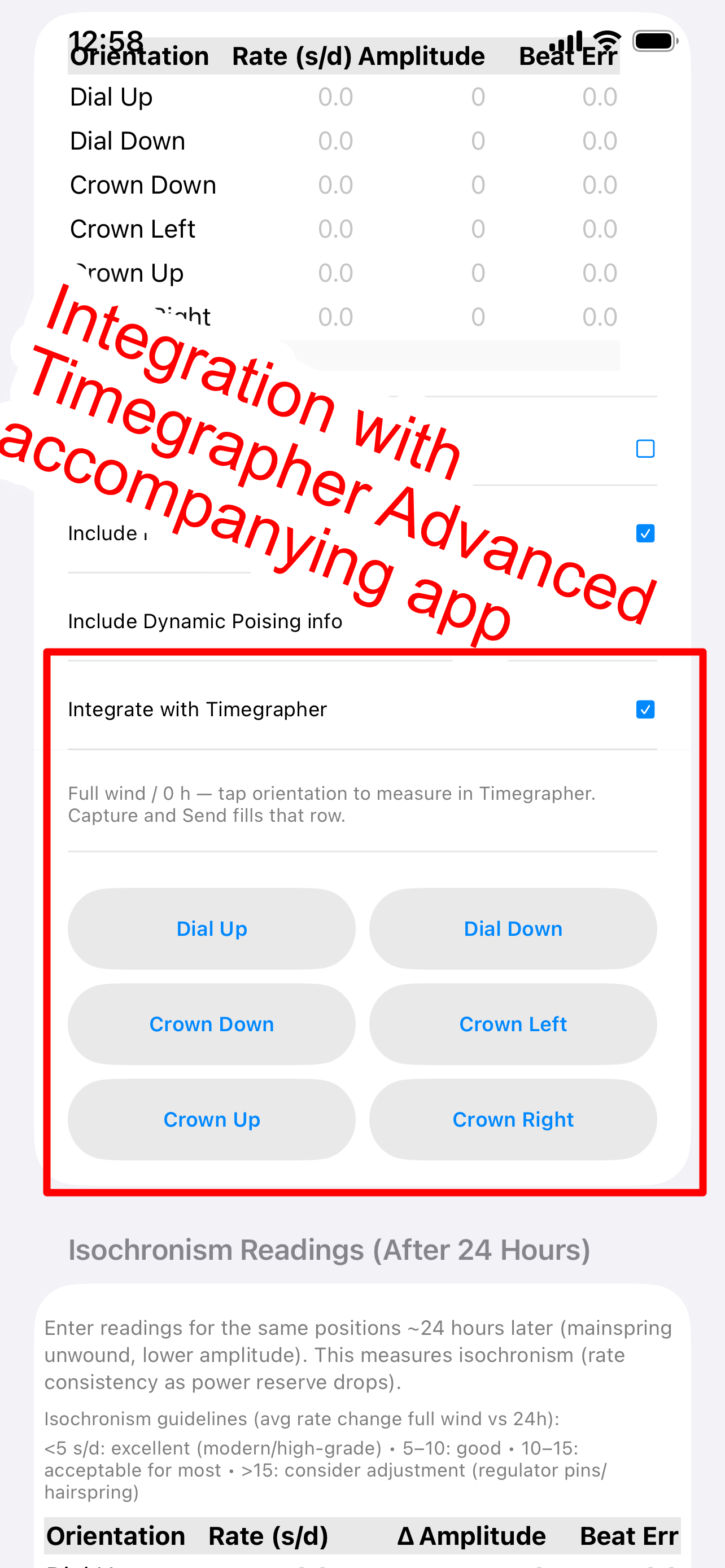 Timegrapher Logging screenshot 6