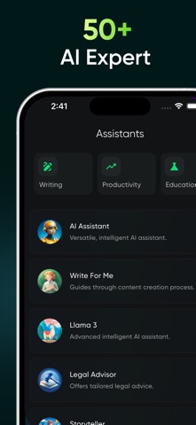 Bernard AI - Genius ChatLLM iPhone screenshot