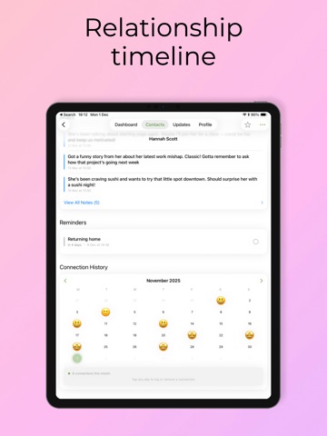 Linkt Personal CRM iPad screenshot