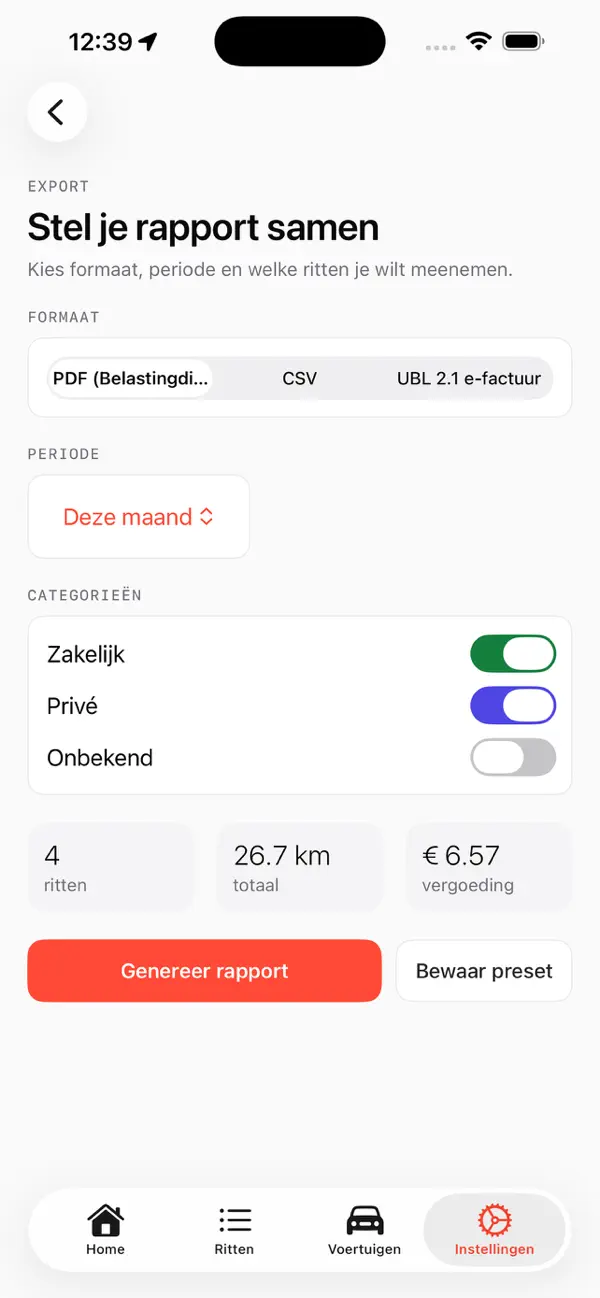 Screenshot #1 pour LogDrive Kilometerregistratie
