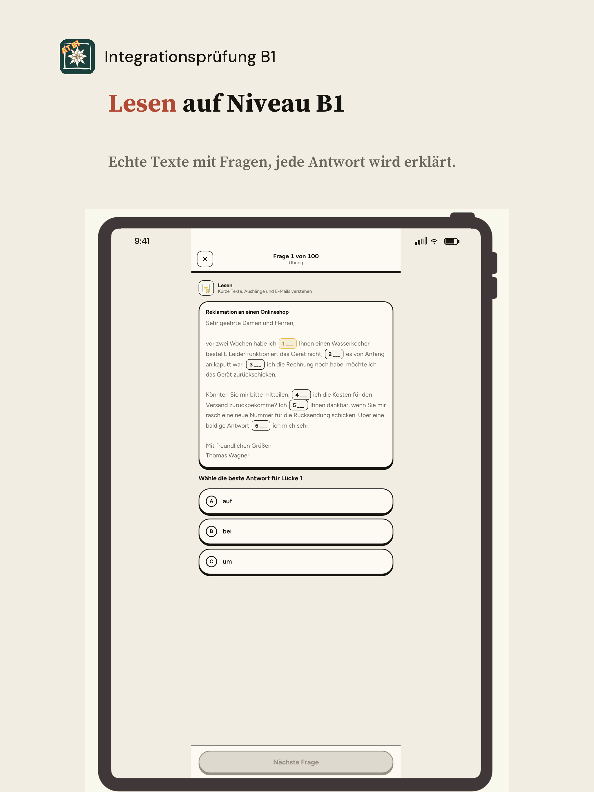Integrationsprüfung B1 screenshot 11