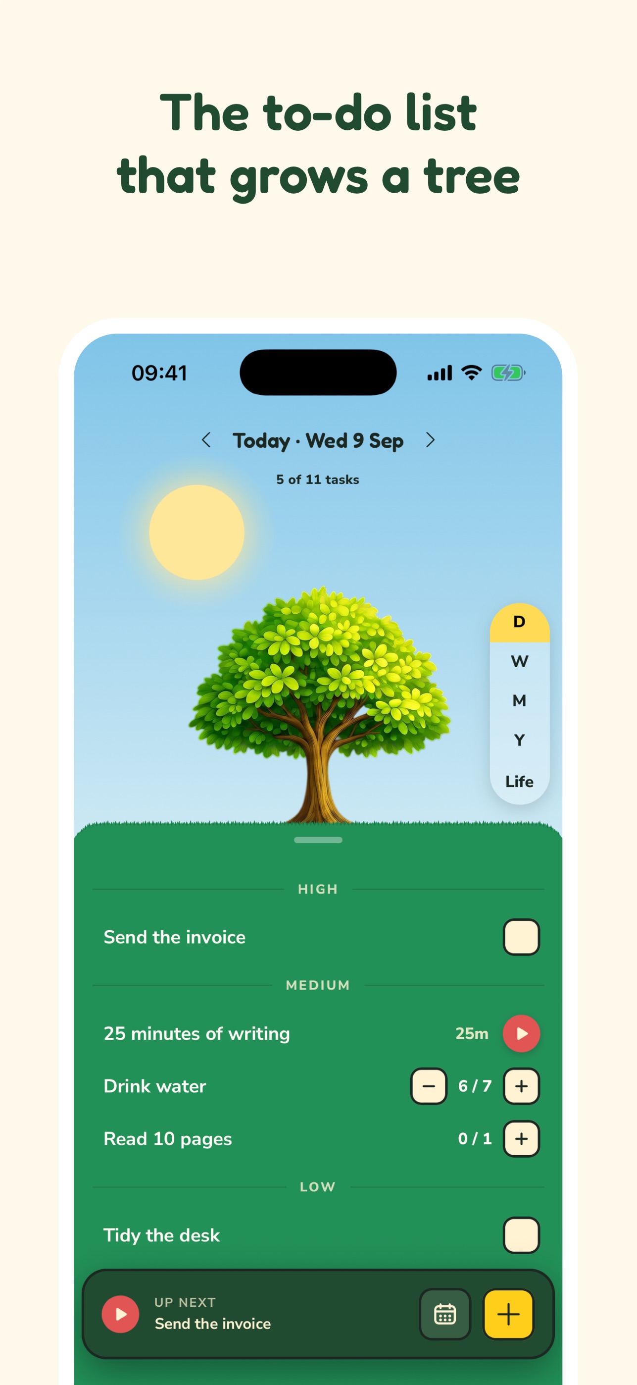 Screenshot 1 of TaskGrower: To-Do & Habits