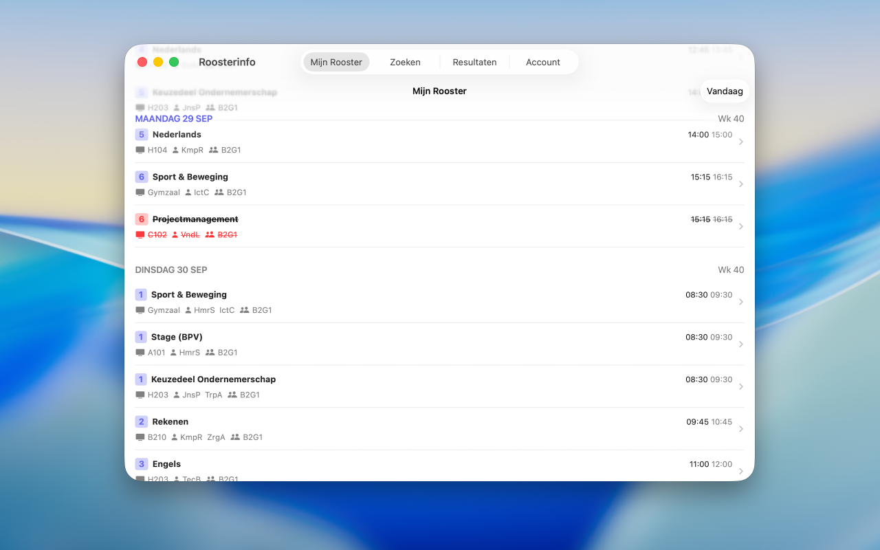 Roosterinfo screenshot 11