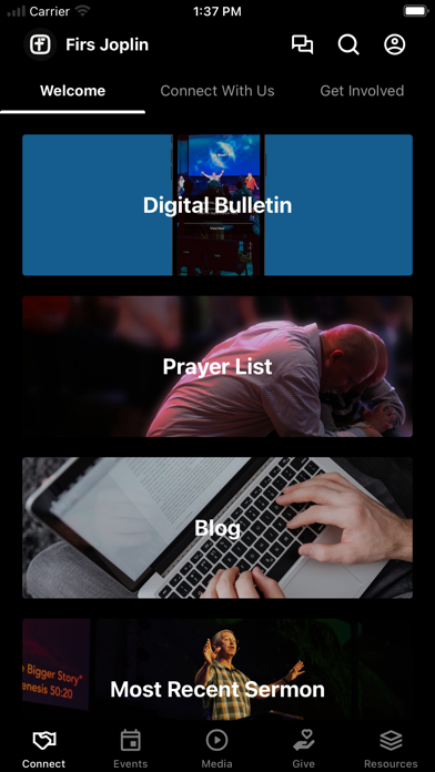 Screenshot 1 of First Baptist Church Joplin App