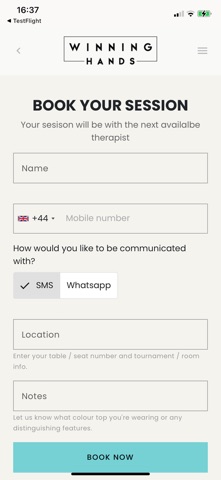 Winning Hands Massage screenshot