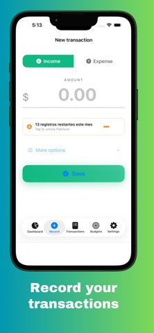 Budget App + Expense Tracker iPhone screenshot