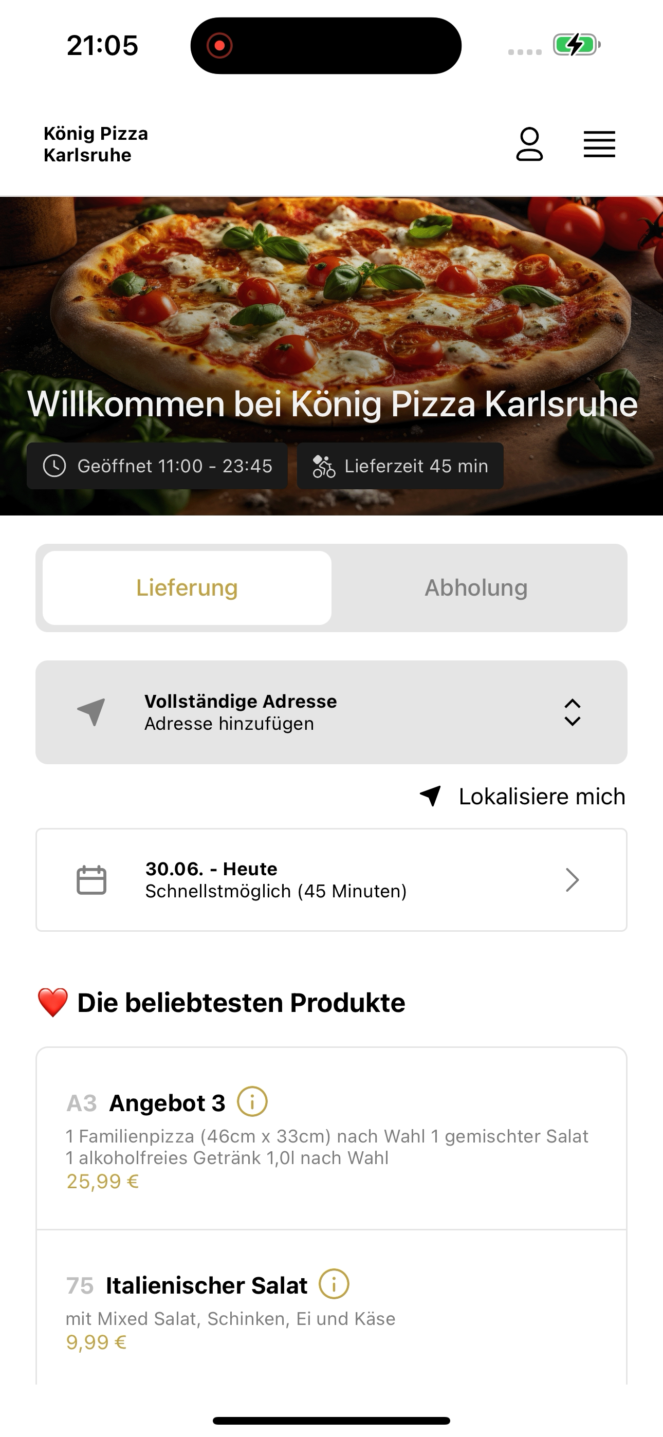 König Pizza Karlsruhe screenshot 2