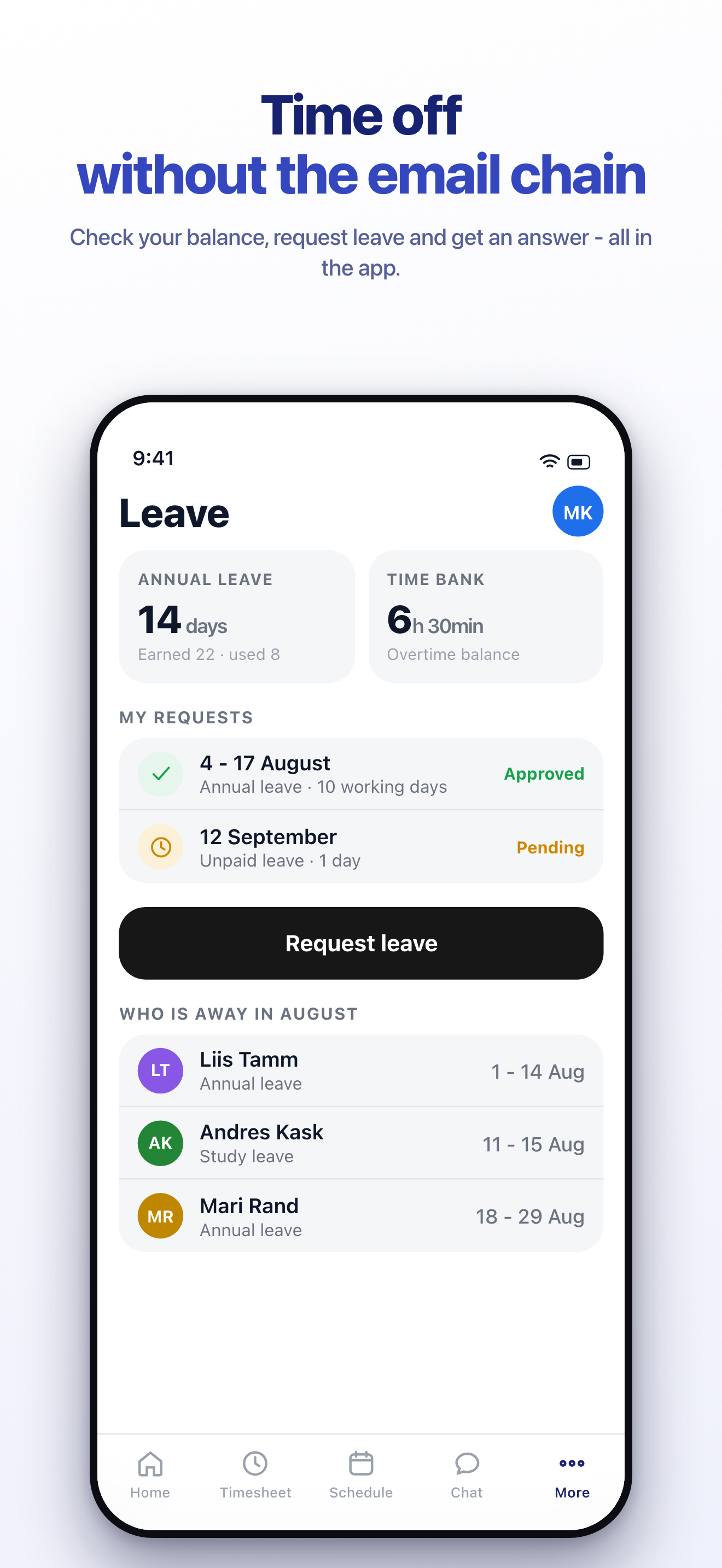 Hours24: Time Tracking & HR screenshot 5