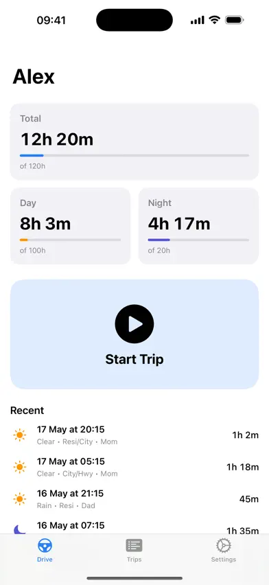 DriveLog: Permit Hours screenshot 1
