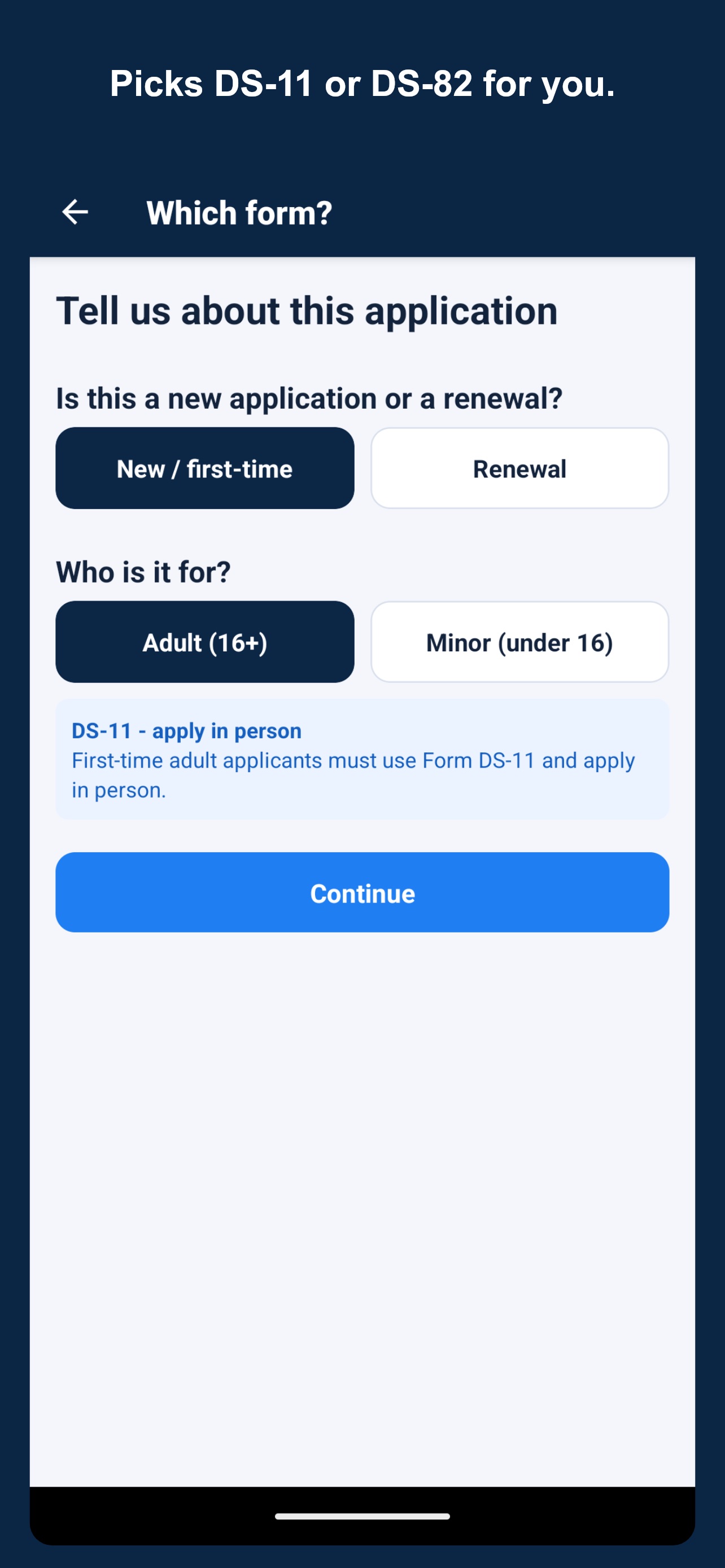 Screenshot 1 of Passport Helper by SamsonIT