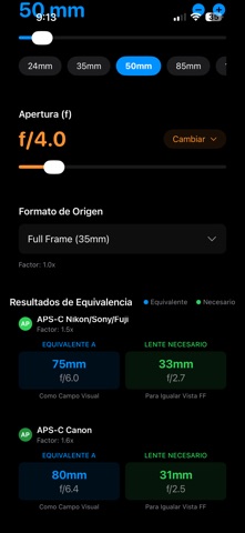 FocalEquivalency screenshot