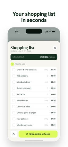 Whipp: Your Meals Sorted iPhone screenshot