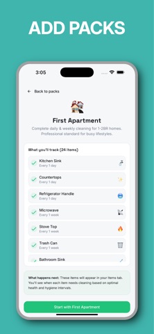 Cleaned It - Cleaning Tracker screenshot