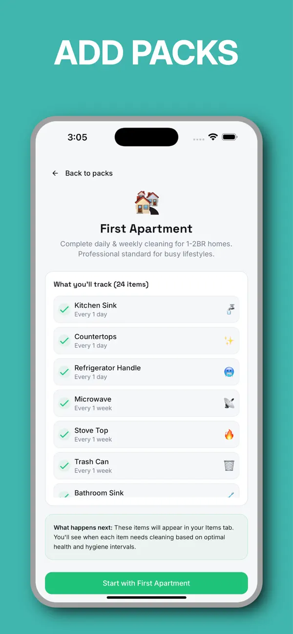 Screenshot #3 pour Cleaned It - Cleaning Tracker