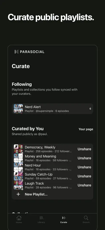 Parasocial: A Podcast Player screenshot 3 of 9