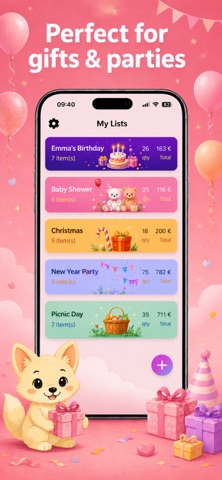 Foxy List - Smart Shopping app screenshot
