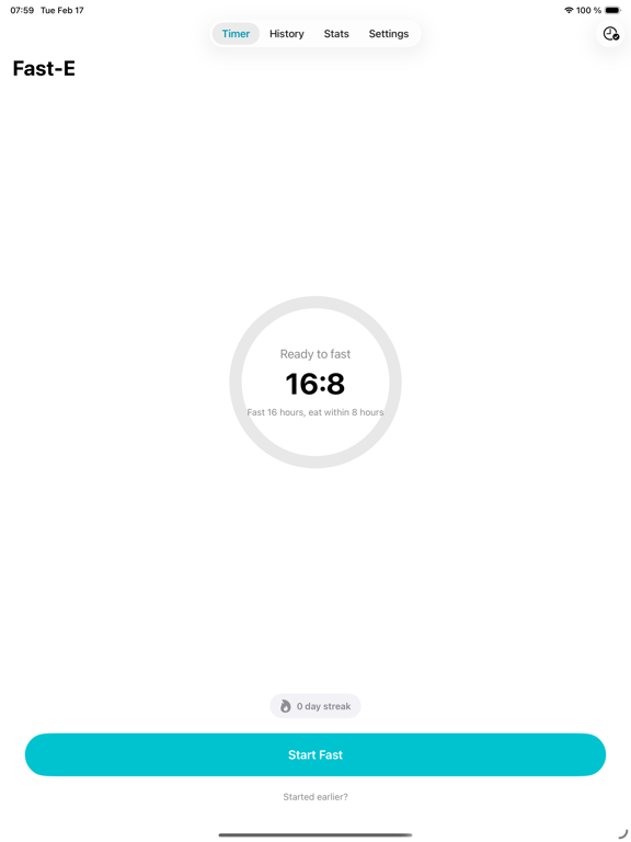 Fast-E - Intermittent Fasting iPad screenshot
