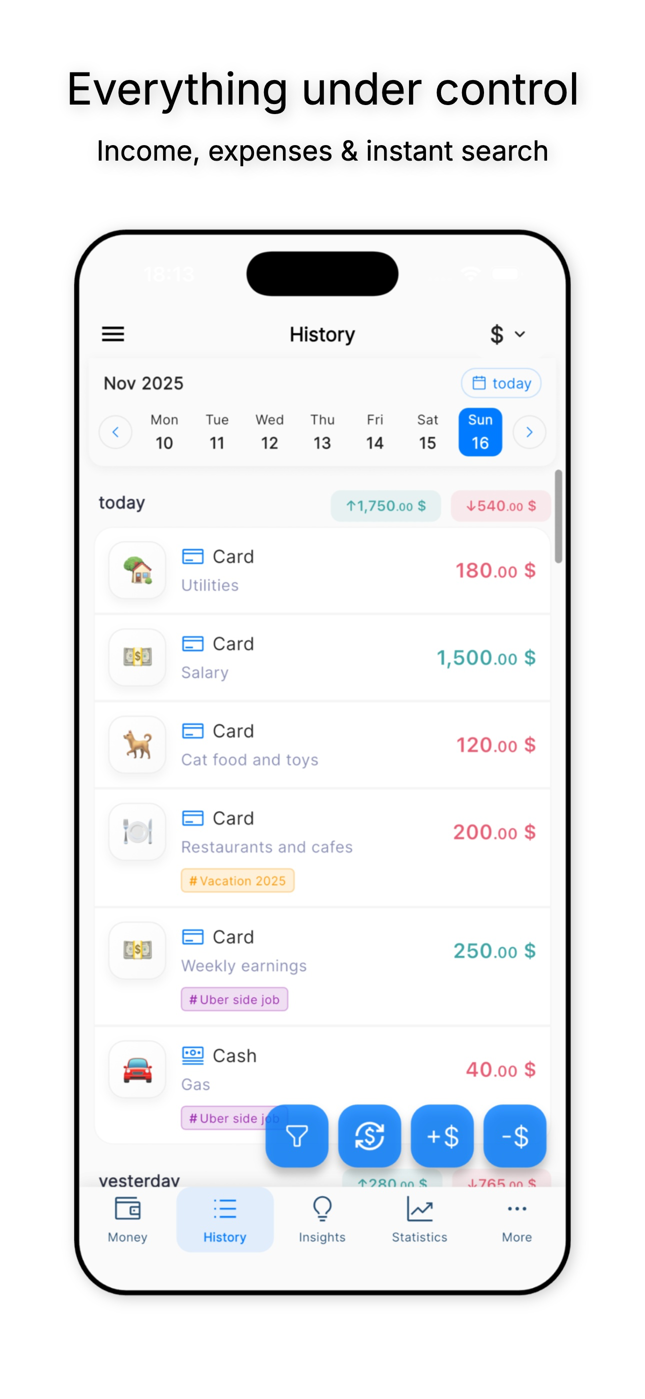 MyFin: expense tracker