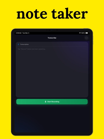 Voice to Text - Text to Speech iPad screenshot