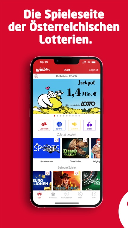 win2day: Lotto, Casino, Wetten screenshot-0