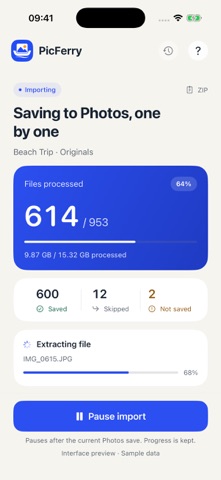 PicFerry: ZIP to Photos screenshot 3