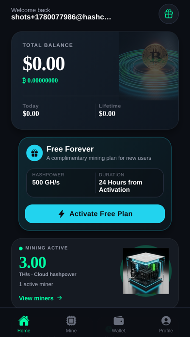 Hashrate Cloud Miner Screenshot 1 of 4