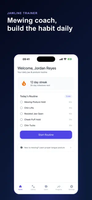 Jawline Trainer: Mewing screenshot 1