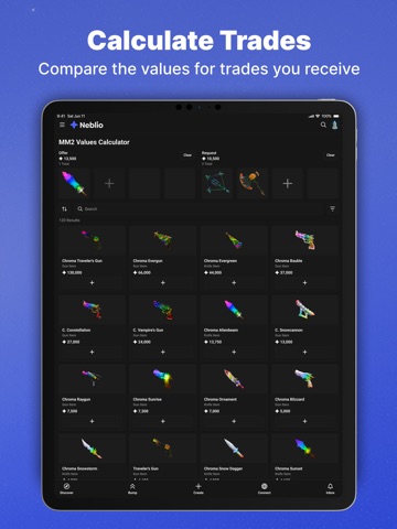 Neblio: In-Game Trading iPad screenshot