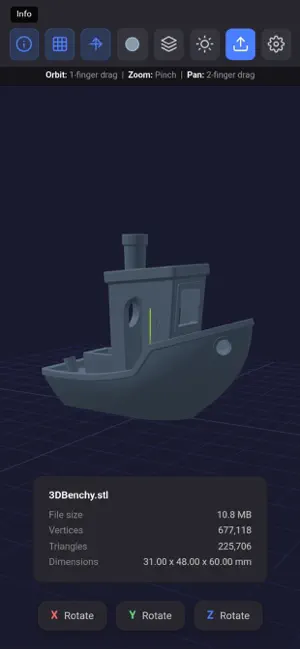 Simple Offline STL OBJ Viewer screenshot 1