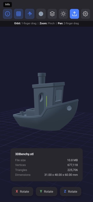 Simple Offline STL OBJ Viewer Screenshot 1 of 4